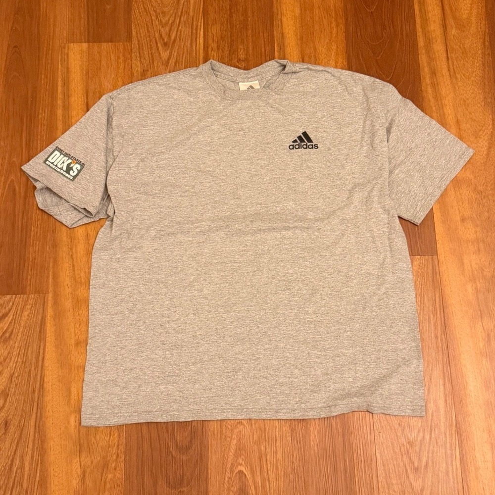 Vintage 2004 Adidas Dick's Sporting Goods Double Sided Logo Shirt Men's Size XL